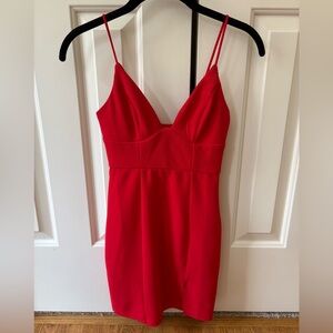 Princess Polly Red Spaghetti Strap Mini Dress Size 0